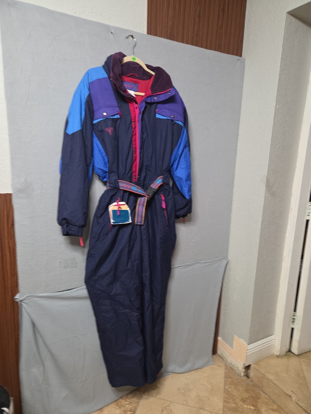 Vintage 1997 Degré 7 One Piece Ski Suit 90s - W/ 1998 Deer Valley Lift Ticket.